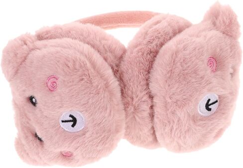 frcolor 1pc boy girl plush earmuffs cartoon panda tharers for boys and girls cute design for idevalives tkiking and more in Saudi Arabia