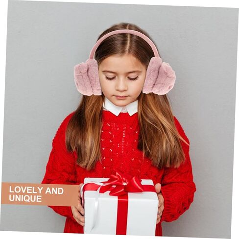frcolor 1pc boy girl plush earmuffs cartoon panda tharers for boys and girls cute design for idevalives tkiking and more in Saudi Arabia