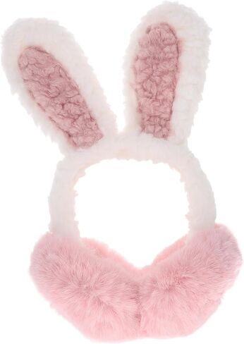 Lifekome Bunny Ears Ear Muff for Girls Cute Antiflezing Earmuff مريح لفصل الشتاء في الهواء الطلق للتصميم الفخم لتحقيق أقصى حماية in Saudi Arabia