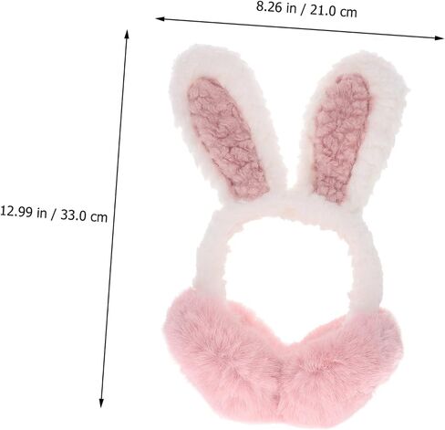 Lifekome Bunny Ears Ear Muff for Girls Cute Antiflezing Earmuff مريح لفصل الشتاء في الهواء الطلق للتصميم الفخم لتحقيق أقصى حماية in Saudi Arabia