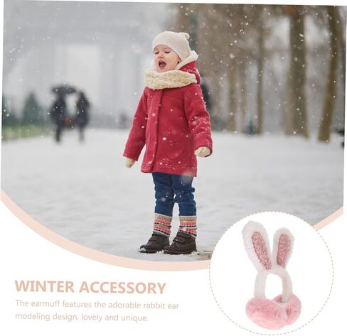 Lifekome Bunny Ears Ear Muff for Girls Cute Antiflezing Earmuff مريح لفصل الشتاء في الهواء الطلق للتصميم الفخم لتحقيق أقصى حماية in Saudi Arabia