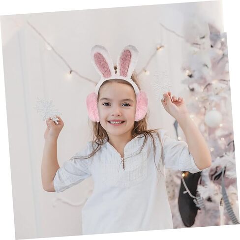 Lifekome Bunny Ears Ear Muff for Girls Cute Antiflezing Earmuff مريح لفصل الشتاء في الهواء الطلق للتصميم الفخم لتحقيق أقصى حماية in Saudi Arabia