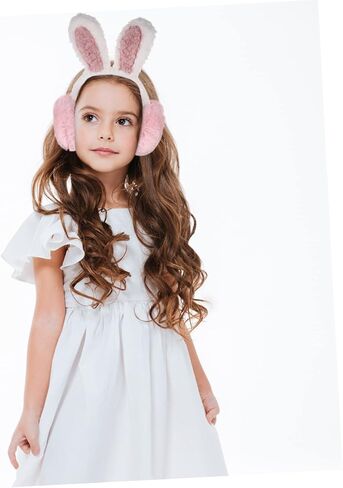 Lifekome Bunny Ears Ear Muff for Girls Cute Antiflezing Earmuff مريح لفصل الشتاء في الهواء الطلق للتصميم الفخم لتحقيق أقصى حماية in Saudi Arabia