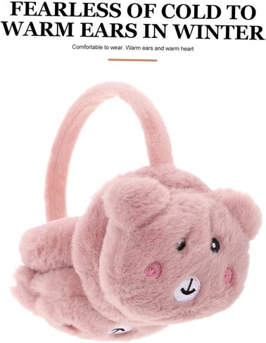 1pc Boy Girl Plush Panda Earmuffs for Ear Cartoon Design Comfortable Warm Ear Muffs for Boys Girls for Cold Weather Outdoor Activities in Saudi Arabia
