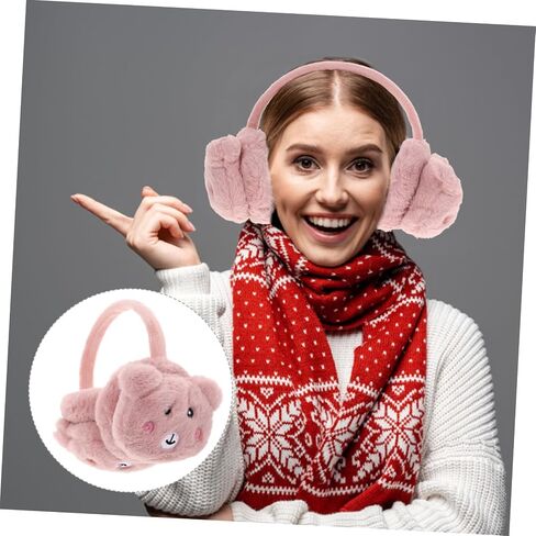 1pc Boy Girl Plush Panda Earmuffs for Ear Cartoon Design Comfortable Warm Ear Muffs for Boys Girls for Cold Weather Outdoor Activities in Saudi Arabia