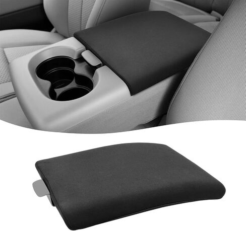 KBH Center Console Armrest Cover for Ford F150 2004-2010, Middle Console Lid Protector Interior Accessories, Polyester Fabric, Washable, Anti-Scratch, Black (Fits Jump Seat Only) in Saudi Arabia