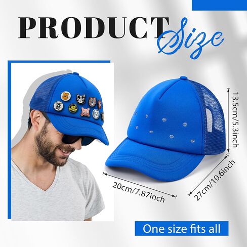 Trucker Hats DIY Foam Front Cap Polyester Blank Mesh Back Summer Trucker Hats Adjustable for Adult, Men and Women in Saudi Arabia