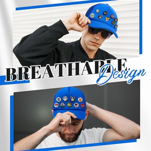 Trucker Hats DIY Foam Front Cap Polyester Blank Mesh Back Summer Trucker Hats Adjustable for Adult, Men and Women in Saudi Arabia
