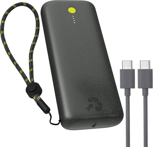 Nimble Champ Pro 20K Dual USB-C Portable Charger, 65W PD & QC 4.0. Fast Charging USB-C Power Bank Compatible with MacBook, Laptops, iPad, iPhone, Android and More (Midnight Black) in Kuwait