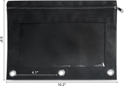 3 Ring Pencil Pouch,Bulk, 160 Packs Bulk Zipper Pencil Case in 10 Colors, Pencil Pouches with Clear Window for Storing School Office Supplies, Cloth Pencil Bag for 3 Hole Binder in Saudi Arabia