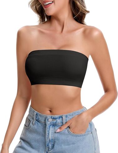 Tube Top for Women Bandeau Bra Strapless Top for Women Bralette Seamless Non-Padded in Saudi Arabia