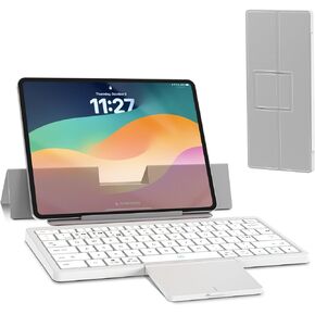 Cooper Nomad Travel Keyboard with Trackpad | Full-Size Keys, Foldable Cover Stand, Multi-Device Compatibility for iPadOS, iOS, Android, Windows | Portable, Bluetooth Wireless Keyboard Touchpad (Black)