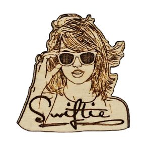 Swift Pop-Star Tribute Wood Pin