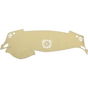 X AUTOHAUX Car Dashboard Cover Beige Polyester Non-Slip Mat Protector Carpet Sun Proof for Nissan Altima 2013-2018