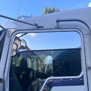 Kenworth T600, T800 & W900 8 Inch Flange Chop Top Windows Set By Floridas Finest Custom Works Made Of Stainless Steel, Mirror Finish. Sold As A Pair, Made In USA.
