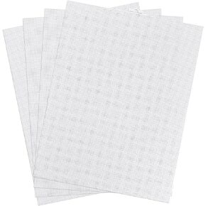 4pcs Plastic Mesh Canvas, 13.6x10.4 Inch 10 CT Plastic Mesh Canvas Sheets for Embroidery Making Cross Stitch Plastic Aida Mesh Screen for Crafts DIY Crochet Projects (White)