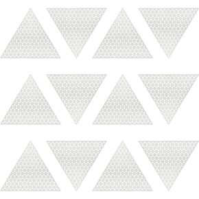 Mesh Plastic Canvas LUORNG 12pcs 7.5cm Transparent White Triangle Canvas Cross Stitch Needle Craft Sewing Supplies