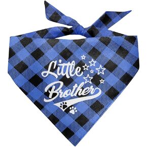 Little Brother Dog Bandana، مضحك لطيف الكلب باندانا، الجاموس منقوشة وشاح الحيوانات الأليفة، اكسسوارات وشاح الكلب الحيوانات الأليفة، وشاح مثلث الكلب الحيوانات الأليفة، باندانا الكلب للكلاب الصغيرة والمتوسطة الكبيرة، هدية لمحبي الكلاب (C7) in Kuwait
