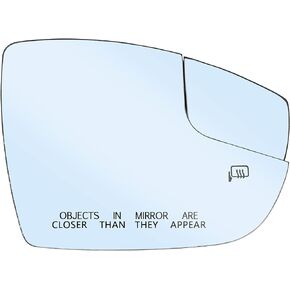 Passenger Right Side Mirror Replacement for 2012-2018 Ford Focus Side Mirror Glass - Side View Heated Convex Mirror Glass with Rear Holder, Replace CM5Z-17K707-G