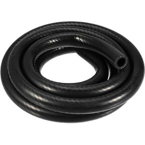 X AUTOHAUX Silicone Vacuum Tubing Hose Line Automotive Vacuum Hose Engine Air Intake Vacuum Hose Pipe Black ID 6mm 9.84ft Length