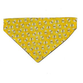 Sparkly Bumble Bee's Over the Collar Dog Bandana That Slips onto Their Existing Collar Size Extra Small