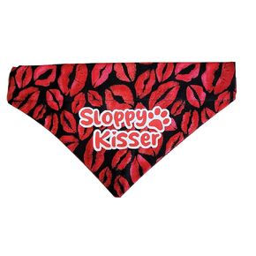 Sloppy Kisser Over the Collar Dog Bandana That Slips onto Their Existing Collar Size (Medium)