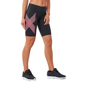 2XU Women's Motion Mid-Rise Compression Shorts for Running and Fitness