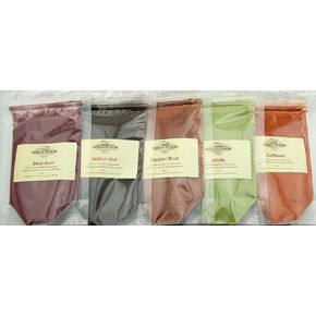 Natural soap colorants Sampler - 5oz - for Soap Making and Cosmetics. Beet Root, Black Walnut Hull,Madder Root, Alfalfa, Safflower. Soap Making Supplies.