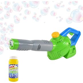 Maxx Bubbles Toy Bubble Leaf Blower with Non Toxic Refill Solution, Sturdy Plastic, Bubble Toys for Boys and Girls, Outdoor Summer Fun for Kids and Toddlers, 3+