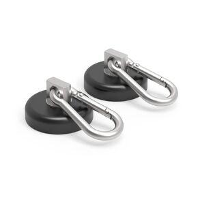 Ant Mag - Carabiner Magnetic Hooks 80LBS Heavy Duty Neodymium Magnet Carabiner with Swivel Carabiner Snap Hook for Indoor/Outdoor Hanging Grill Kitchen Factory Warehouse Office (2Pack)