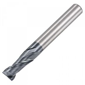 uxcell Square Nose End Mill, 6mm Tip Dia Solid Carbide AlTiN Coated CNC Router Bits 2 Flute Spiral Milling Cutter HRC45 with 6mm Shank 100mm (4-inch) Length