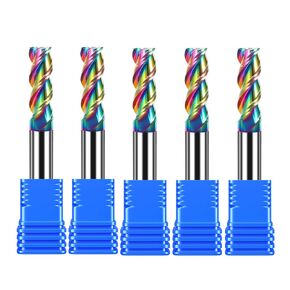 1/4" Carbide Square End Mill Bits for Aluminum - 1/4" Shank Dia,2'' Oal - 3 Flutes - Finish is Excellent