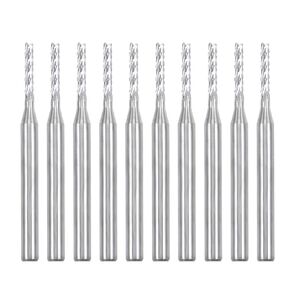 uxcell 10Pcs 1.6mm Carbide End Mill Engraving Milling Cutter CNC Router Bits for PCB Machine, 1/8" Shank