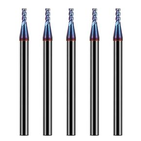 3/16" Solid Carbide Square Nose End Mills Set 65HRC Tungsten Steel Milling Cutter 4 Flute CNC Milling Bits for Stainless Steel Hardness Steel