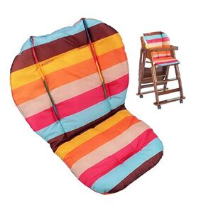 Baby High Chair Seat Cushion Liner Mat Pad Cover Rainbow Striped Water Resistant