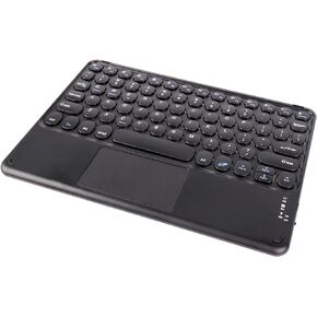 Wireless Keyboard, Bluetooth Keyboard with Touchpad for iPad, Ultra-Thin Rechargeable Keyboard with Easy Media Control for PC, Windows, Mac, Android, iOS, Laptop, Tablet-Black