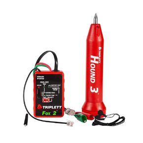 Triplett 3399 Fox & Hound Premium Tone and Probe Wire Tracing Kit Generates Multiple Tones with Adjustable Sensitivity for Electrical Wire, LAN Cable, Telephone,Black