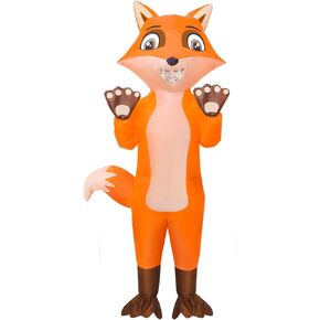 Inflatable Costume for Adult Fox Costume Halloween Blow Up Fox Costumes Animals Suit for Men Women Funny Cosplay Party