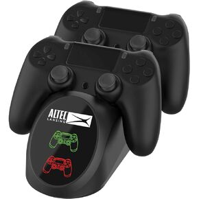 Premier Accessory Group PS4 Controller Charger Dock Altec Lansing Dual Gaming Charging Station, Playstation Blue XBOX Green