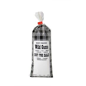 UltraSource Wild Game Freezer Bags/Meat Chub Bag, Printed "Not for Sale" for Ground Meat or Sausage (1lb capacity - 1000 bags, Black Plaid)
