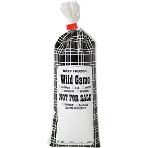 UltraSource Wild Game Freezer Bags/Meat Chub Bag, Printed "Not for Sale" for Ground Meat or Sausage (1lb capacity - 1000 bags, Black Plaid) in Kuwait
