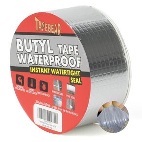 Butyl Tape Waterproof Sealing Tape 6inch x 16feet, Upgraded Aluminum Foil Tape Heavy Duty for RV Repair, Awning, Window, Glass & EDPM Roof Leak Patching, Boat and Pipe Sealing, Silver