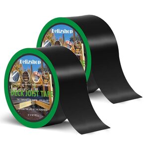 Joist Tape Deck Flashing Tape Butyl Tape 3" x 50' Upgraded Widening Weatherproof Deck Joist Tape for Flashing Deck Joists Building Joists and Beams, Anticorrosive(2 Rolls)