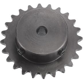 uxcell 24 Tooth Roller Sprocket B Type, 25 Chain, Single Strand 1/4" Pitch, 16mm Bore Black Oxide C45 Carbon Steel with Set Screws for ISO 04C in Saudi Arabia