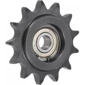 ضرس سلسلة uxcell، 9 مم تتحمل 1/2 بوصة 13 شداد سن، لمسة نهائية من أكسيد الأسود C45 من الفولاذ الكربوني مع محمل فردي لسلاسل ISO 08B in Kuwait