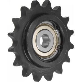 uxcell #40 Chain Idler Sprocket, 10mm Bore 1/2" Pitch 15 Tooth Tensioner, Black Oxide Finished C45 Carbon Steel with Insert Single Bearing for ISO 08A Chains in Kuwait