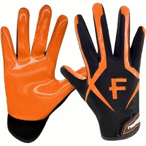 FINGER TEN Football Receiver Gloves Men Adult Receiving Gloves Pro 2.0 Grip Gloves Breathable in USA White Red Black Blue Small Large Medium X-Large