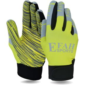 قفازات استقبال كرة القدم للشباب والأطفال والأولاد والأطفال والكبار وقفاز استقبال كرة القدم مع قبضة يد سيليكون قوية لزجة in Kuwait