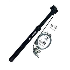 Satori 30.9mm/31.6mm Remote Control Hydraulic Dropper Post with 2X Lever Kit, 125mm/150mm Travel Dropper Seatpost for External Routing Bike Frame