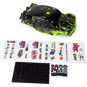 SummitLink Custom Body Muddy Green Over Black Compatible for 1/10 Scale RC Car or Truck (Truck not Included) STB-BG-01